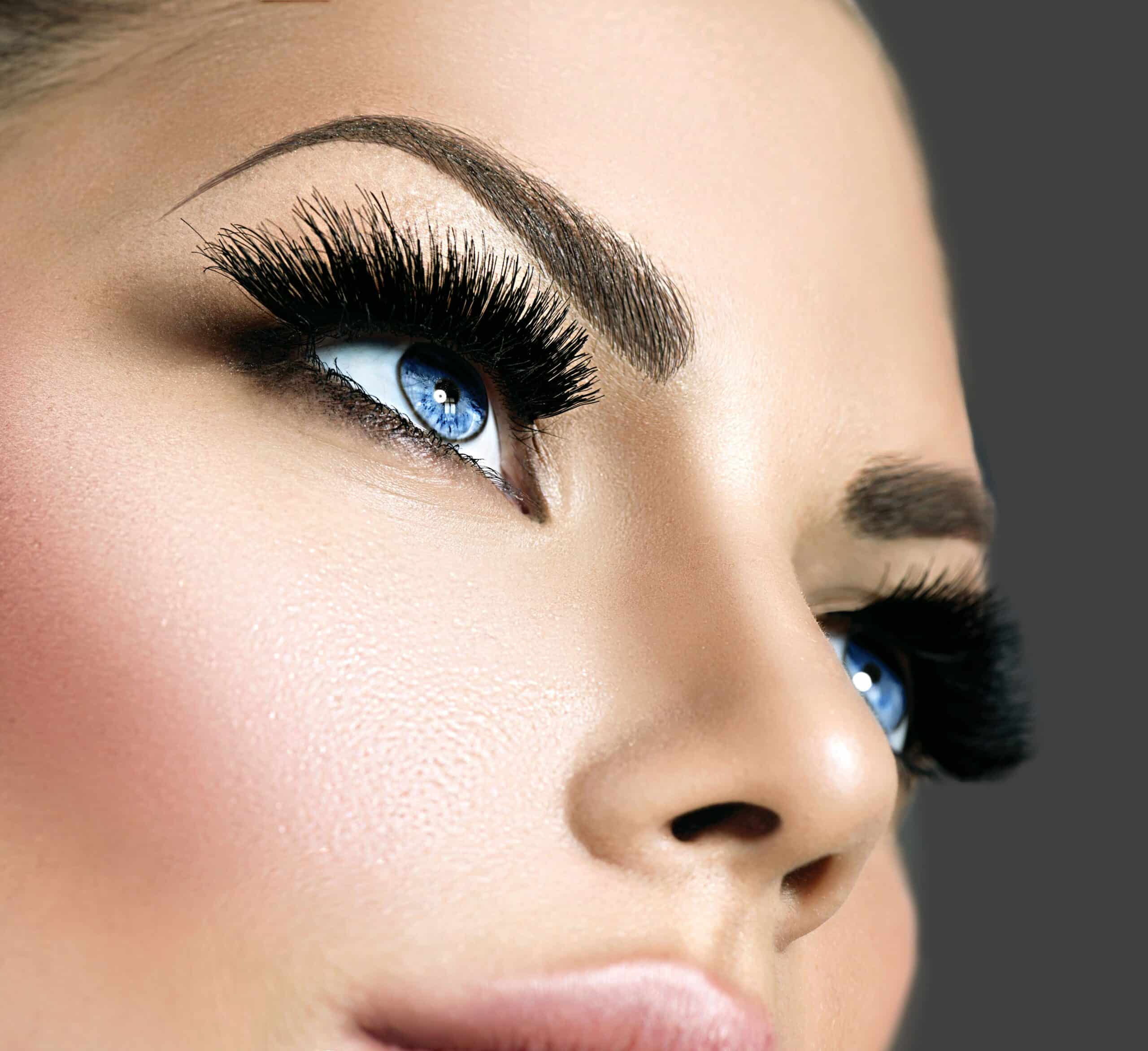 Beauty,Face,Makeup.,Make,Up.,Eyelashes,Extensions.,Perfect,Make-up,Closeup.